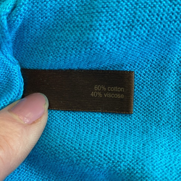 The Limited ladies teal cowl neck sweater in size large. - Picture 4 of 9